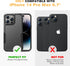 Diaclara iPhone 14 Pro Max Case - Heavy Duty Black, Military Grade Drop Protection, Anti-Spy Privacy Screen Protector.