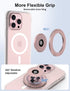 EWA MagOne Ultra (Plate Edition) Phone Grip Stand with Leather Finger Strap, Removable Magnetic Ring Holder Kickstand
