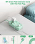 Beeiker 6 5Ft 4.8A 2 4 24W USB Green Travel Power Strip- Green Extension Cord with USB C Charging Station and Outlets