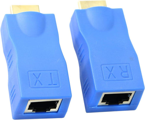 XMSJSIY HDMI Extender, HDMI to RJ45 Converter Repeater Over Cat 5e/6, 1080p up to 30m for HDTV, PS4