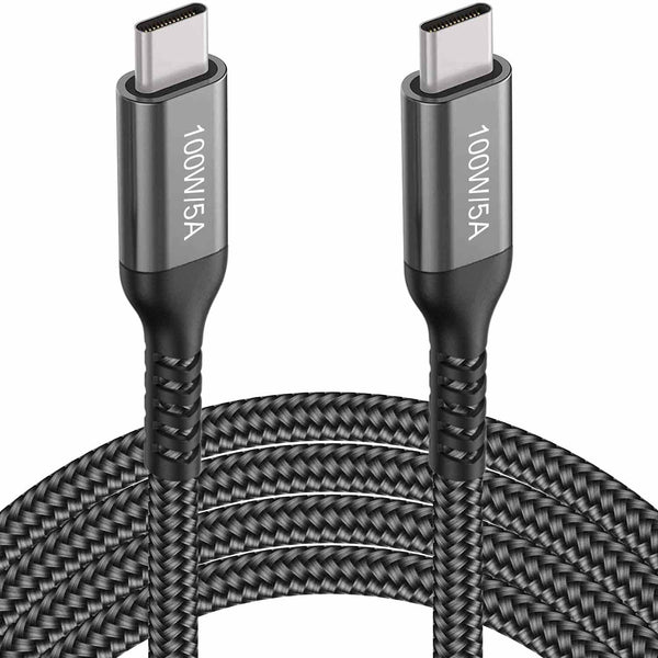 15FT USB C to USB C Cable 100W/5A, Fast Charging PD Charger for iPhone 15 Pro Max, MacBook, iPad, Samsung, PS5, Xbox.