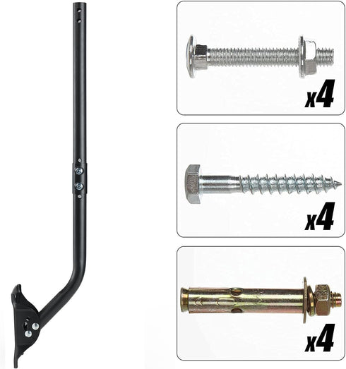 PIBIDI Adjustable Antenna & Weather Station Mounting Pole, Universal Mount Brackets, Easy Installation, Weather Proof