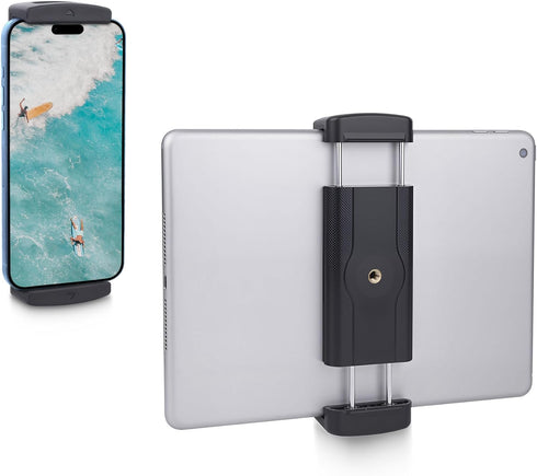 Mechrig Phone and Tablet Tripod Mount Adapter, Universal 2-in-1 Tablet Phone Holder Adapter