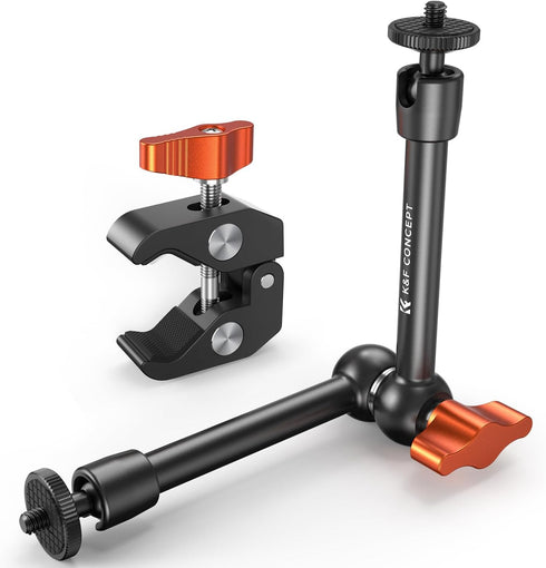 K&F CONCEPT 9.8" Magic Arm Clamp Kit with 1/4" & 3/8" Thread Screw 360