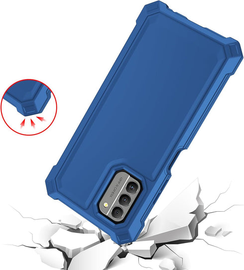 Nokia C300 Case & G100 Case with Screen Protector, Full Body Protection, Shockproof Frosted PC & Soft TPU, Blue.