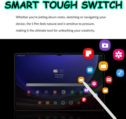 Galaxy Tab S9 Stylus Pen Replacement for Samsung Galaxy Tab S9, S9 Plus, S9 Ultra, All Versions S Pen + Tips (Beige)