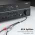 1 2 MOSWAG Male to Female, RCA Y Splitter RCA Cable Audio Video Splitter Adapter Extension Cord Compatible