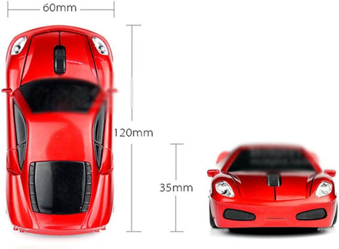 Wireless Sports Car Mouse, Optical Mice for PC Laptop MAC, Silver