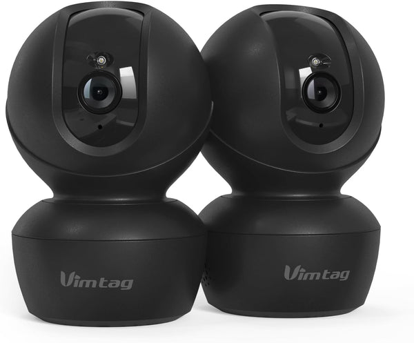 VIMTAG 5G 4MP Security Camera Indoor, 2 Pack Dog Camera with Speaker 360
