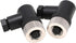 Eonvic M12 8 Pin Female Connector, 12mm A Code IP67 30V 2A AC/DC Industrial Circular Connector (2pcs)