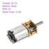 3V 50RPM 1.5 10mm DMiotech Rated Torque Output Shaft Length Micro DC Speed Reduction Motor Mini Metal Gearbox Motor