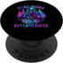 PopSockets Swappable PopGrip - Dead Inside But Caffeinated Coffee Lover Skeleton Caffeine