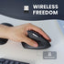 Perixx PERIMICE-713L Wireless Ergonomic Vertical Mouse, Left Handed, 6 Buttons, 3 Level DPI, Black, Medium