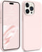 AOTESIER iPhone 15 Pro Case - Shockproof Liquid Silicone, Slim 6.1" Cover with Soft Anti-Scratch Lining - Chalk Pink