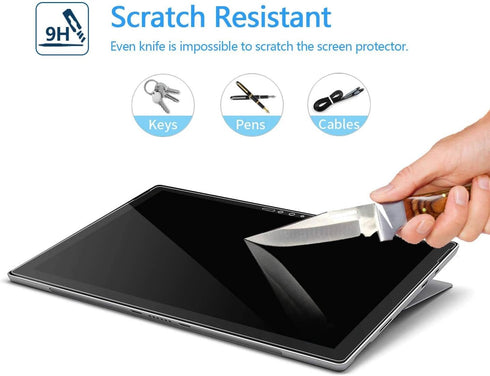 Megoo Screen Protector for Surface Pro 7 Plus/7, 2 Pack, Ultra Clear, High Response, Tempered Glass, 12.3 Inch