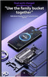 TKOWTB 21700 20W DIY Power Bank Case Detachable Cable PD Fast Charging No Battery Included Black
