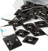 Zip Tie Mounts - Small Cable Tie Adhesive Mount, 3/4in Black, 100PCS - Wires Zip Tie Adhesive-backed Anchors for Pedal