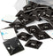 Zip Tie Mounts - Small Cable Tie Adhesive Mount, 1in/25mm Black, 100PCS for Indoor Cable Management