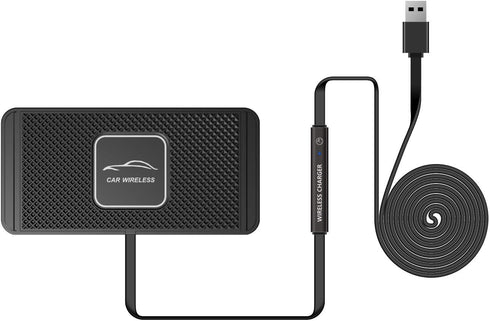 Wireless Car Charger QC 3.0 USB Adapter Kit Fast 15W 10W 7.5W Quick Charge Qi Charging Pad for iPhone 14, 13, 12, 11 Pro