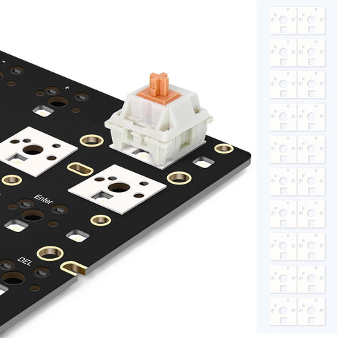 YIMAGUJRX RUNJRX 120Pcs PE Switch Pads, 0.5mm Thick Dampening Foam for Hot Swap Gaming Keyboards