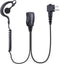 (2 Pack) Walkie Talkie Earpiece, G Shape 2-Pin 2.5mm/3.5mm Headset with PTT Mic for Motorola Two-Way Radios