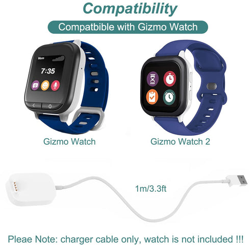 Charger for Gizmo Watch 3 2 1 - Replacement Charging Cable Cord for Kids Smartwatch (3.3ft/1m)