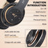 6S Wireless Bluetooth Headphones Over Ear, Hi-Fi Stereo Foldable Headsets with Built-in Mic, Volume Control, FM