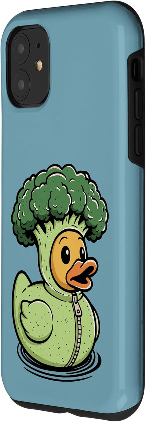 Duckling Broccoli 11 Broccoli Duck Veggie Vegan Vegetarian Case for iPhone