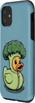 Duckling Broccoli 11 Broccoli Duck Veggie Vegan Vegetarian Case for iPhone