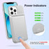 ZENEE Battery Case for iPhone 13/13 Pro/14/14 Pro, 7000mAh Portable Extended Charger Cover (6.1 inch) - Gray