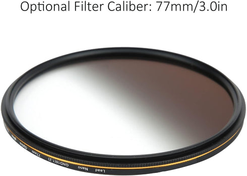 GND16 ND Filter, UltraSlim Optical Glass Neutral Density Variable Filter for Photography Accessory (77mm)