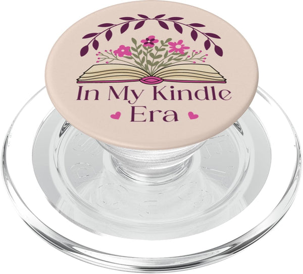 In My Kindle Era Botanical Flowers Book Lover PopSockets PopGrip for MagSafe