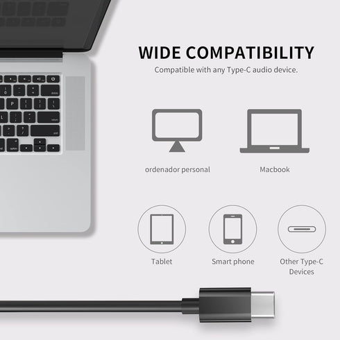USB Type C Headphones with Microphone & Volume Control - Stereo Earphones for Samsung Galaxy S20+/S21, Google Pixel,