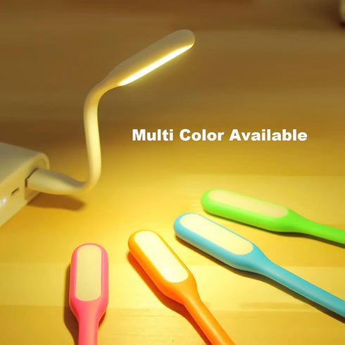 Mini USB Light, Portable Book Reading Lamp with 6 LEDs, USB Powered Flexible Night Light - 2 Pack (White)