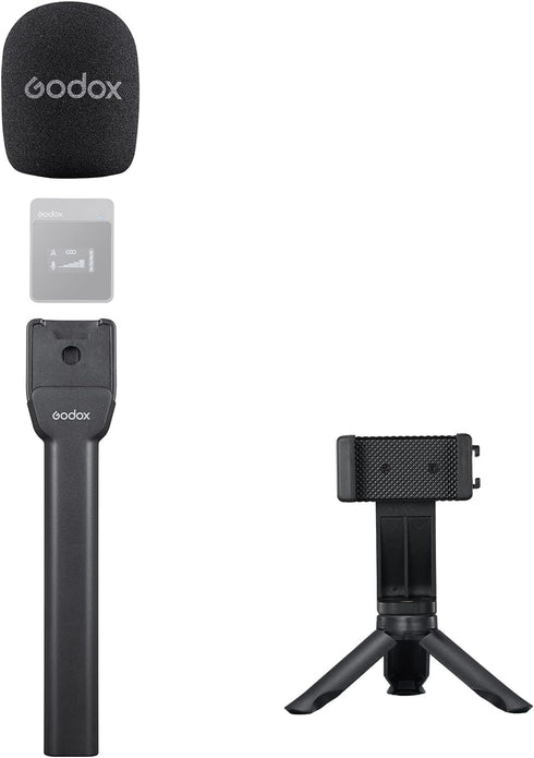 GODOX Handheld Adapter ML-H for MoveLink M1/M2 Wireless Microphone System, Mini Tripod Phone Holder Set