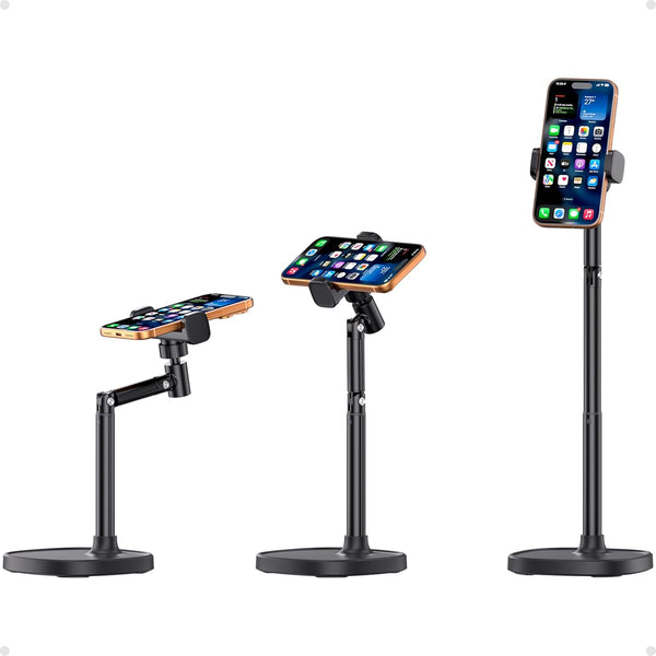 Bygital7 Cell Phone Stand for Desk, Adjustable Angles & Height, Aluminum Phone Holder