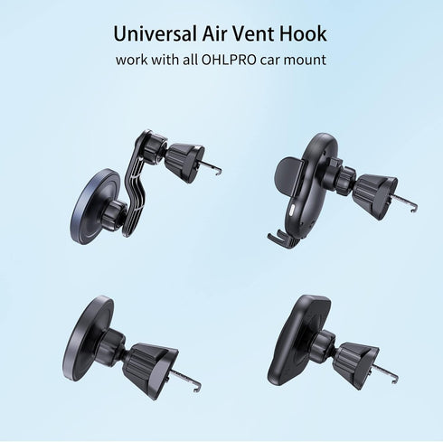 OHLPRO 16MM Universal Air Vent Hook for Car Mount, Vent Clip for Car Phone Mount and Wireless Car Charger for Vertical