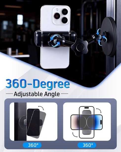 SH 360 4-7 Inch Magnetic Phone Holder for Gym, Portable Magnetic Phone Mount with Super Strong Magnetic Base