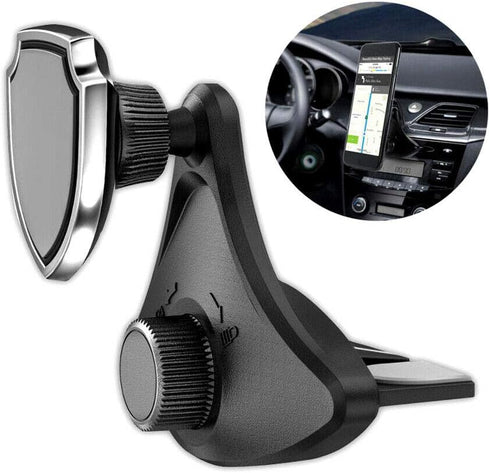 MACHSWON Universal 360° CD Slot Mobile Phone Holder, Strong Magnetic GPS Holder for Mobile Phones/Navigators