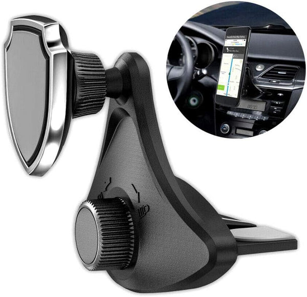 MACHSWON Universal 360° CD Slot Mobile Phone Holder, Strong Magnetic GPS Holder for Mobile Phones/Navigators