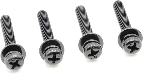 Replacement Screws, 1 Set of Metric Screws (Model RS-198456), Pan Head - Philips Drive - Black Plated (Pack of 4)