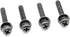 Replacement Screws, 1 Set of Metric Screws (Model RS-198456), Pan Head - Philips Drive - Black Plated (Pack of 4)