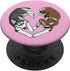 PopSockets PopGrip: Swappable Grip for Phones & Tablets - Valentines Day Heart Funny Siberian Husky Dog Cute Pink Gift