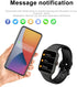 Smart Watch for Men Women Kids, 2.09" Touch Screen Fitness Tracker Smartwatch with Call/SMS/Sleep Monitor, Black