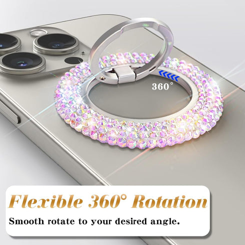 Erolagomat 16 15 14 13 12, Bling Magnetic Cell Phone Ring Holder Grip Glitter Sparkle Magnet Finger Phone Ring Grip