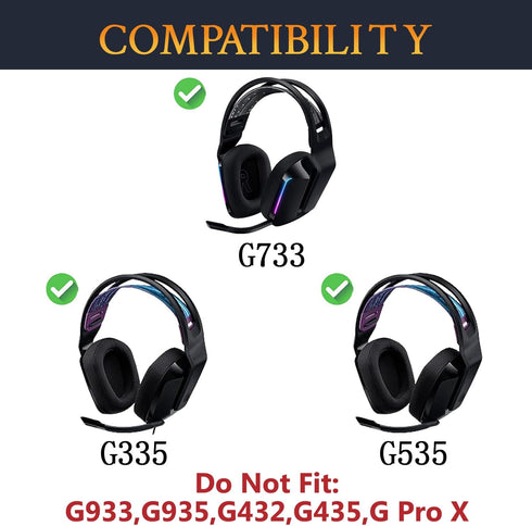 SOULWIT Professional Earpads Replacement for Logitech G733 G535 G335 Lightspeed Wireless Gaming Headset, Ear Pads Cushions with Comfort Noise Isolation Foam - G733 CG Grey