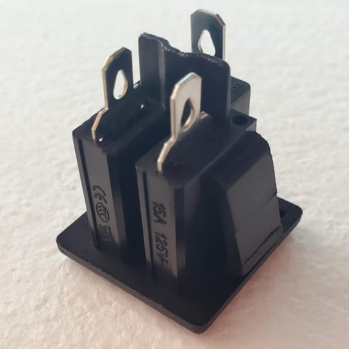 Panel Mount Outlet Power Socket, 10Pcs US Plug 3 Pins AC 15A 125V Female Connectors Adapter, Black