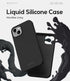 GOOSPERY iPhone 15 Plus Liquid Silicone Case - Black, Shockproof Full Body Protection with Silky-Soft Touch &
