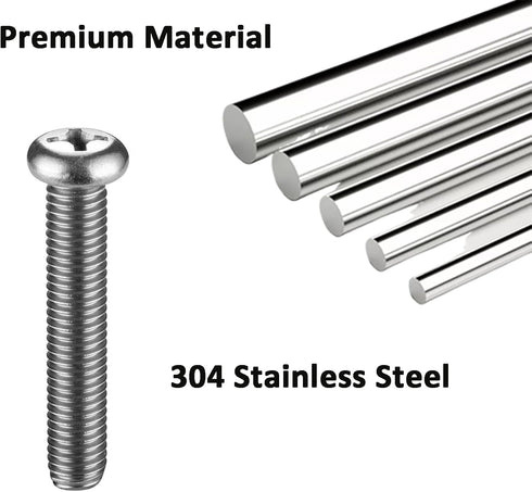M8 Screws for Samsung TV M8 x 45mm, Pitch 1.25mm TV Mounting Bolts with 25mm Long Spacers for Samsung TVs