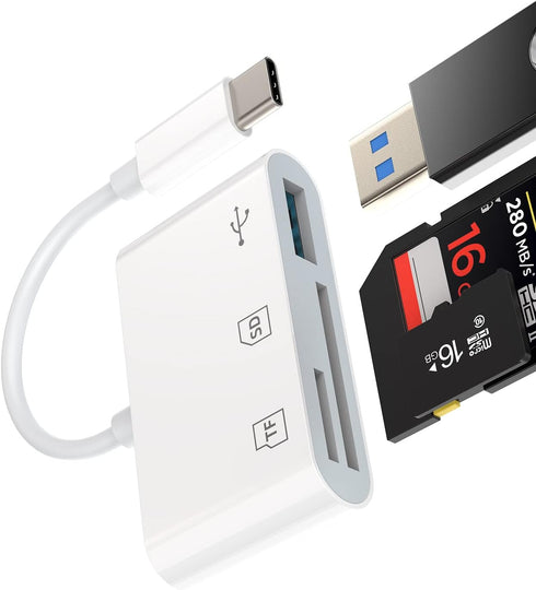 Kefiany USB C Hub TF Micro SD Card Reader USB 3.0 Docking Station